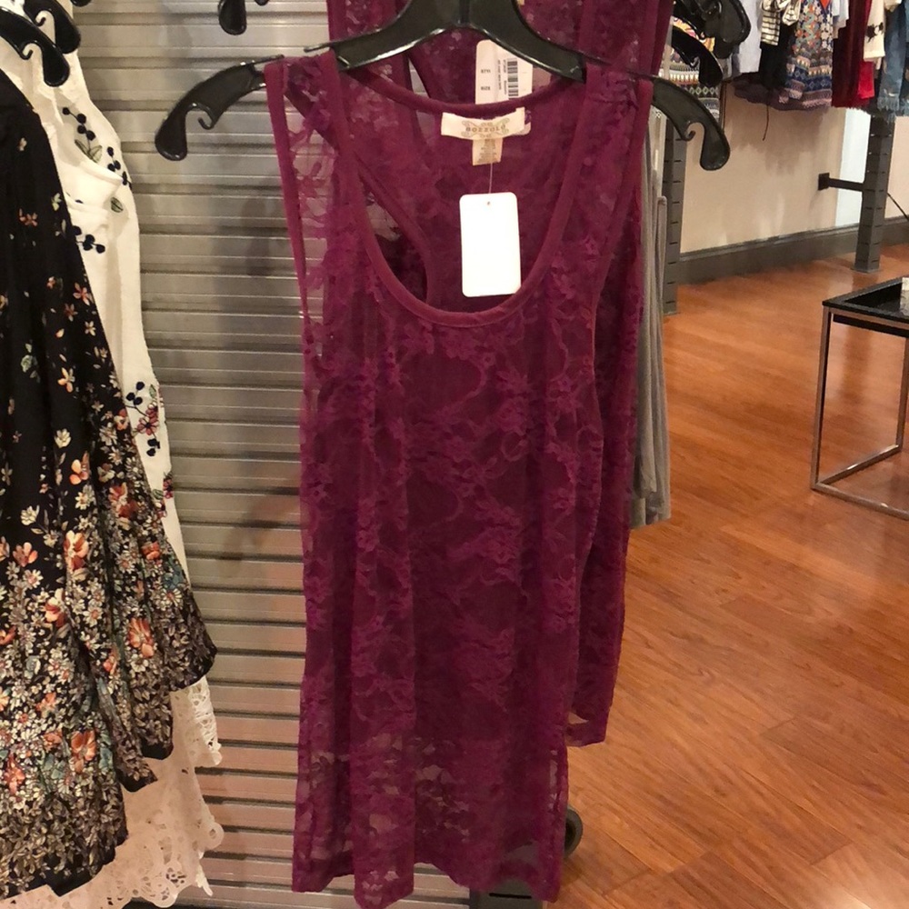 Bozzolo All Over Lace Razer Back Tank